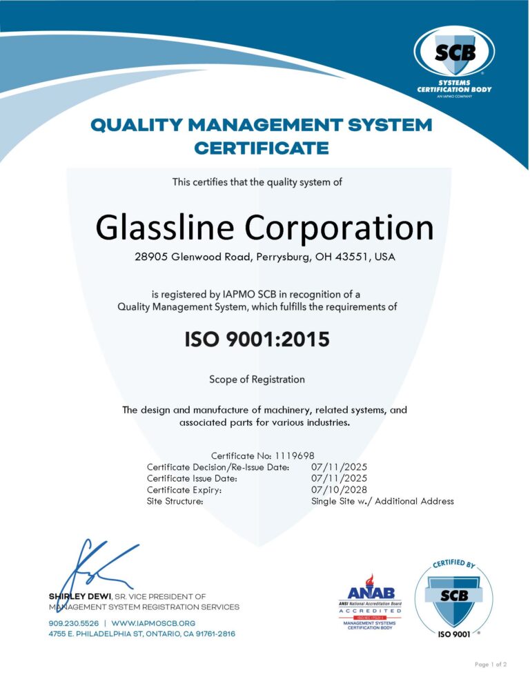 Glassline Corporation ISO 9001_2015 Certificate 2025 (JPEG)_Page_1
